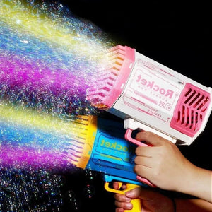 40 Hole Rocket Launcher Handheld Portable Electric Automatic Bubble Gun for kids (Without Bubble Water）