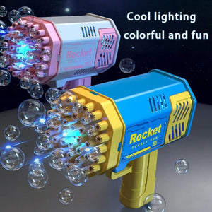 40 Hole Rocket Launcher Handheld Portable Electric Automatic Bubble Gun for kids (Without Bubble Water）