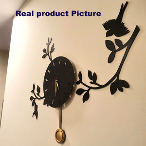 Birds on Branches Scenic Pendulum Clock