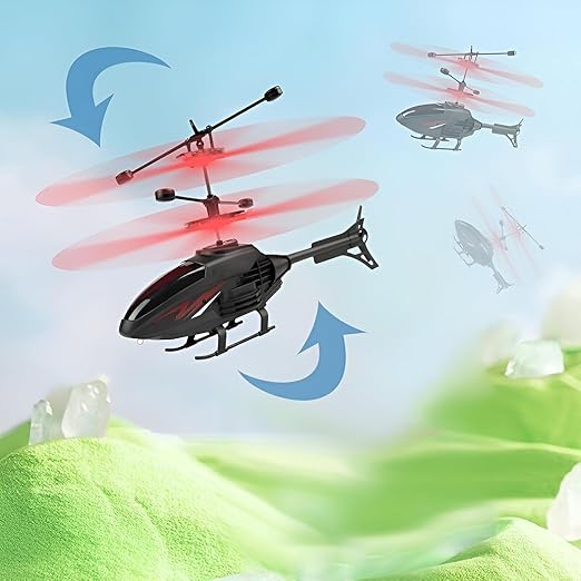 Remote Control Helicopter// Gesture Control Suspension Helicopter RC Remote With Charging LED Light